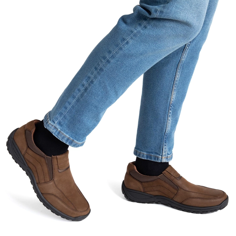 ZAPATO DE CUERO HOMBRE GUANTE CAFE COWELL 0036253 - 2