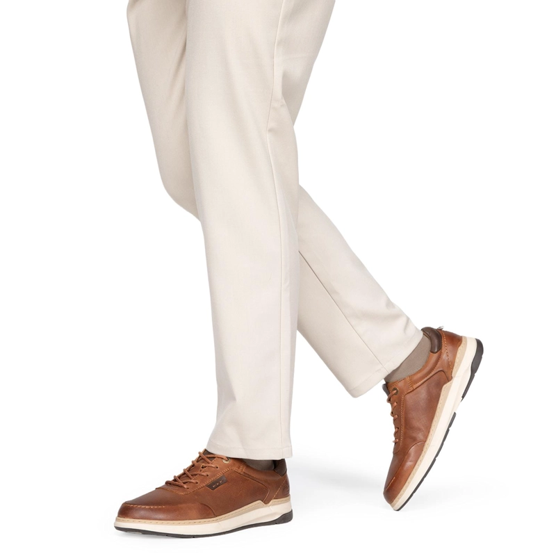 ZAPATO DE CUERO HOMBRE GUANTE CAMEL LEITH - 2
