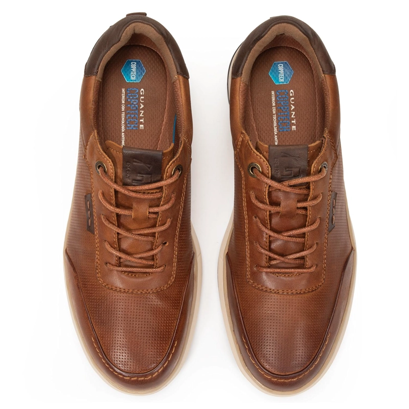 ZAPATO DE CUERO HOMBRE GUANTE CAMEL LEITH - 3