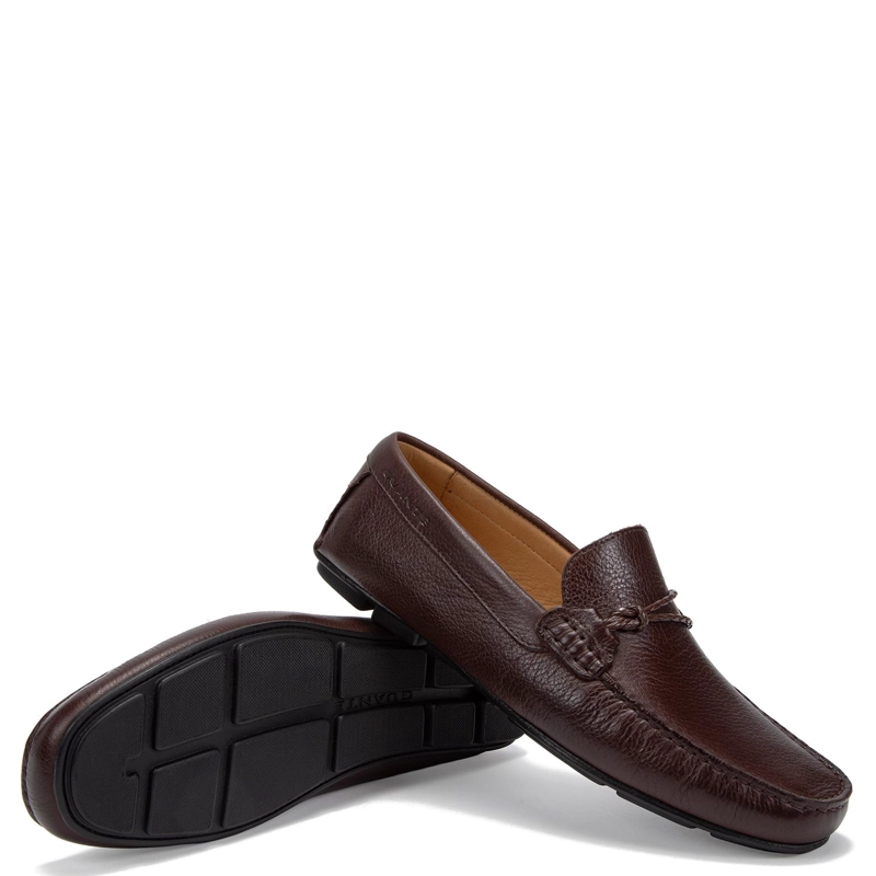 MOCASIN DE CUERO HOMBRE GUANTE CHOCOLATE ANCONA - 4
