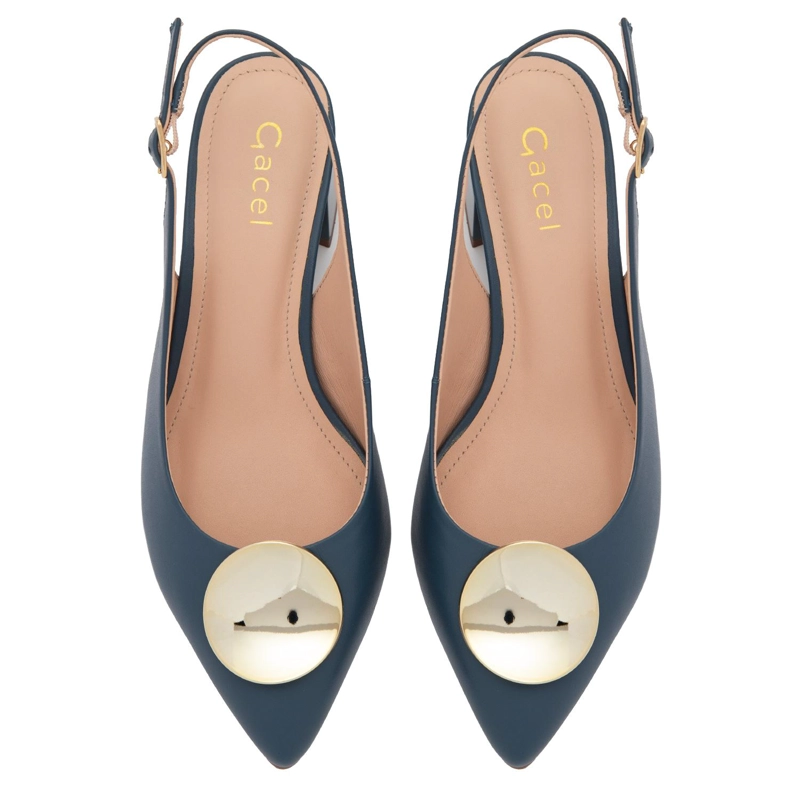 ZAPATO DE CUERO MUJER GACEL AZUL CIARA - 4