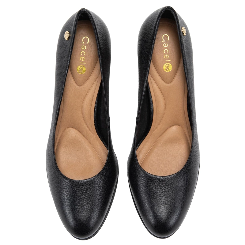 ZAPATO DE CUERO MUJER GACEL NEGRO CATRINA - 4