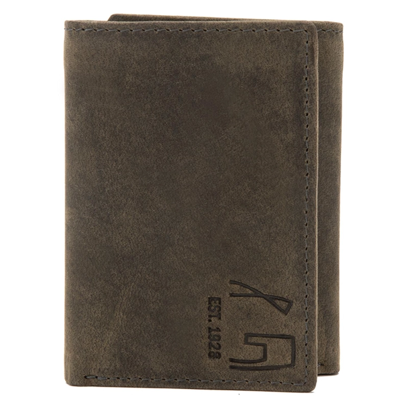 BILLETERA DE CUERO HOMBRE GUANTE OLIVO SIMPLE - 1