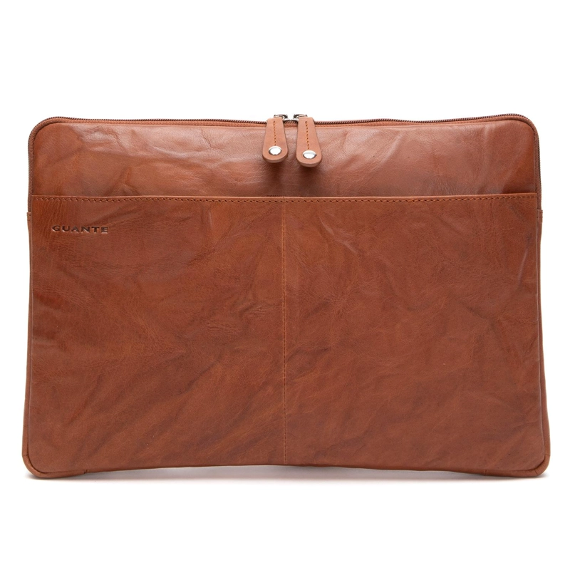FUNDA NOTEBOOK DE CUERO HOMBRE GUANTE BRANDY - 1