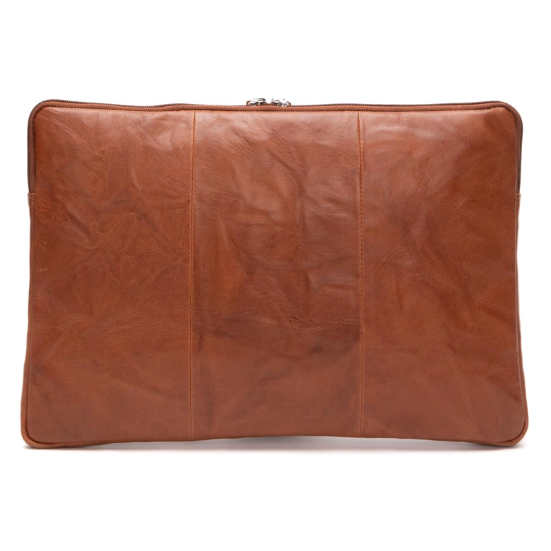 FUNDA NOTEBOOK DE CUERO HOMBRE GUANTE BRANDY - 2