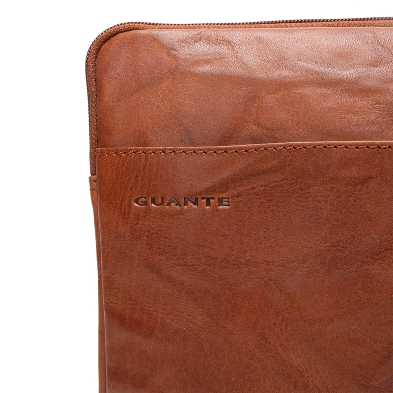 FUNDA NOTEBOOK DE CUERO HOMBRE GUANTE BRANDY - 4