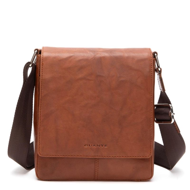 MORRAL DE CUERO HOMBRE GUANTE BRANDY - 1