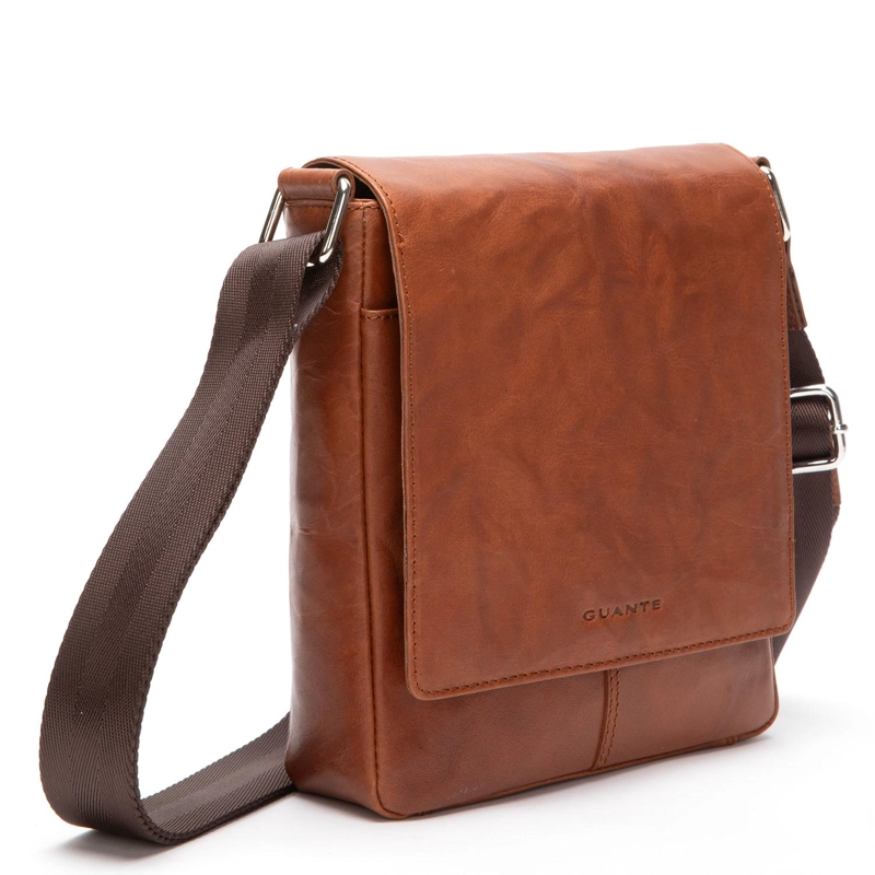 MORRAL DE CUERO HOMBRE GUANTE BRANDY - 4