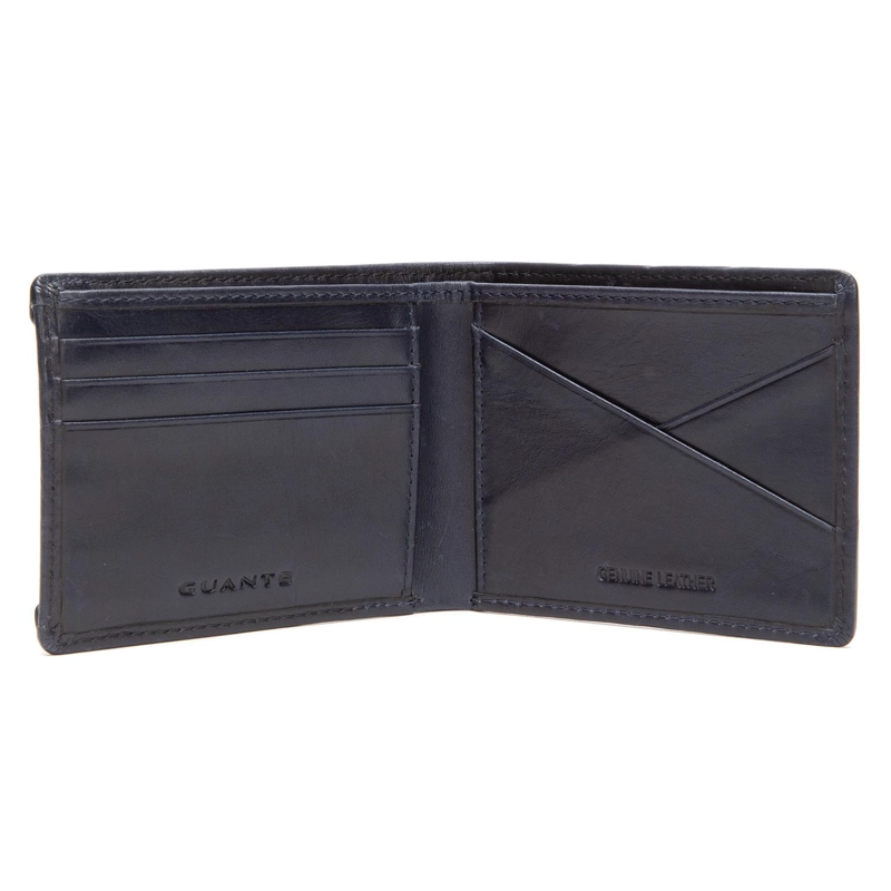 BILLETERA DE CUERO HOMBRE GUANTE AZUL CON TARJETERO BI490 - 3