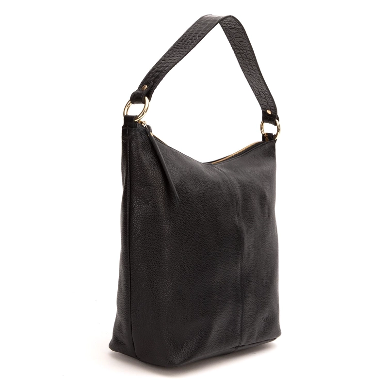 CARTERA DE CUERO MUJER GACEL NEGRO OVAL CAR2586 - 3