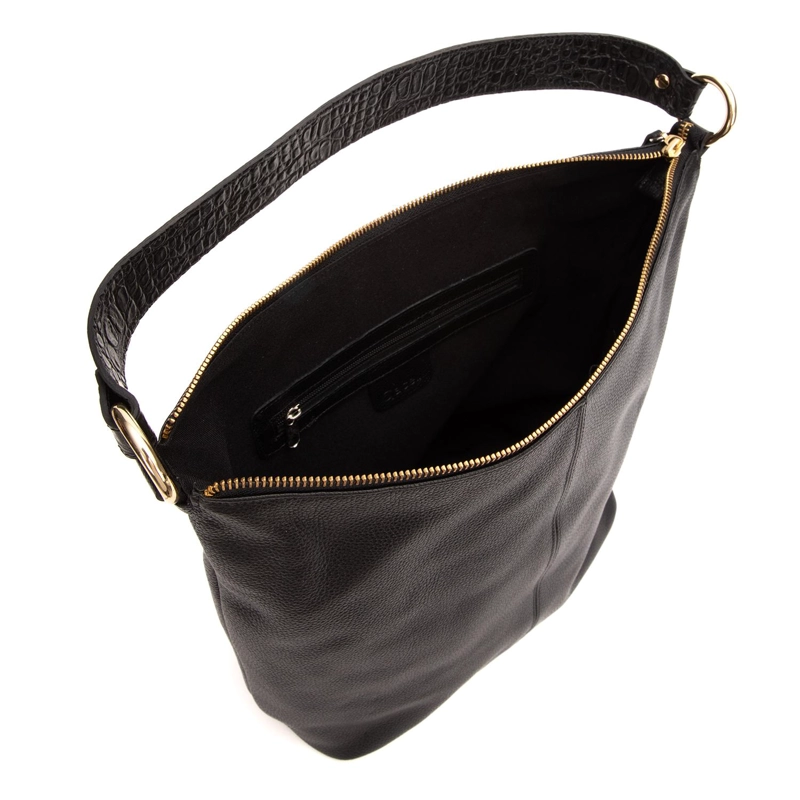 CARTERA DE CUERO MUJER GACEL NEGRO OVAL CAR2586 - 5
