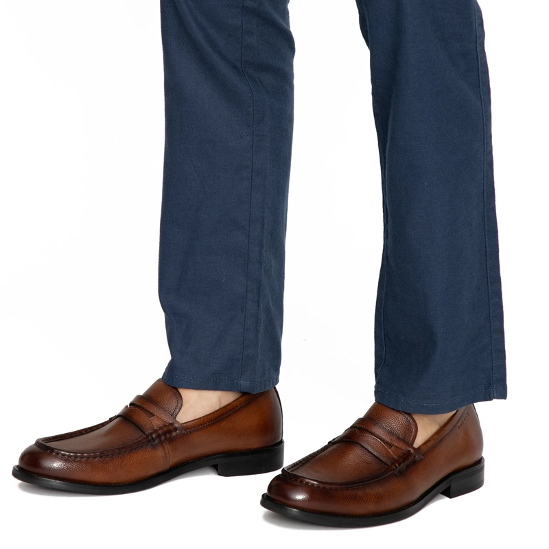 MOCASIN DE CUERO HOMBRE GUANTE BRANDY ARLES 0036353 - 2