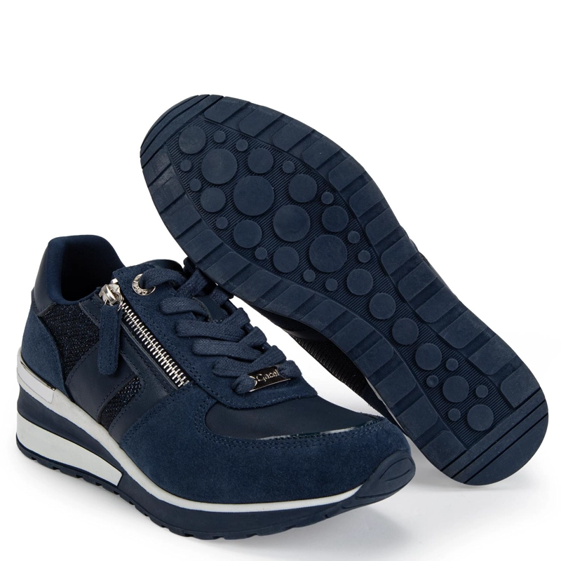 ZAPATILLA DE CUERO MUJER GACEL MARINO BRIE - 4