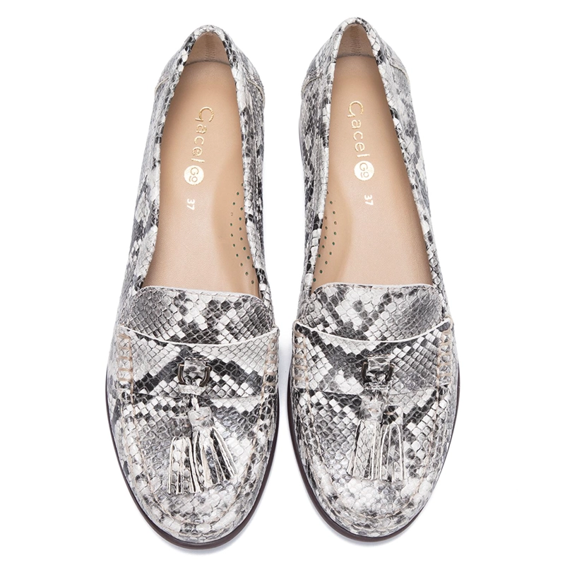 MOCASIN DE CUERO MUJER GACEL ANIMAL PRINT SIRI - 4