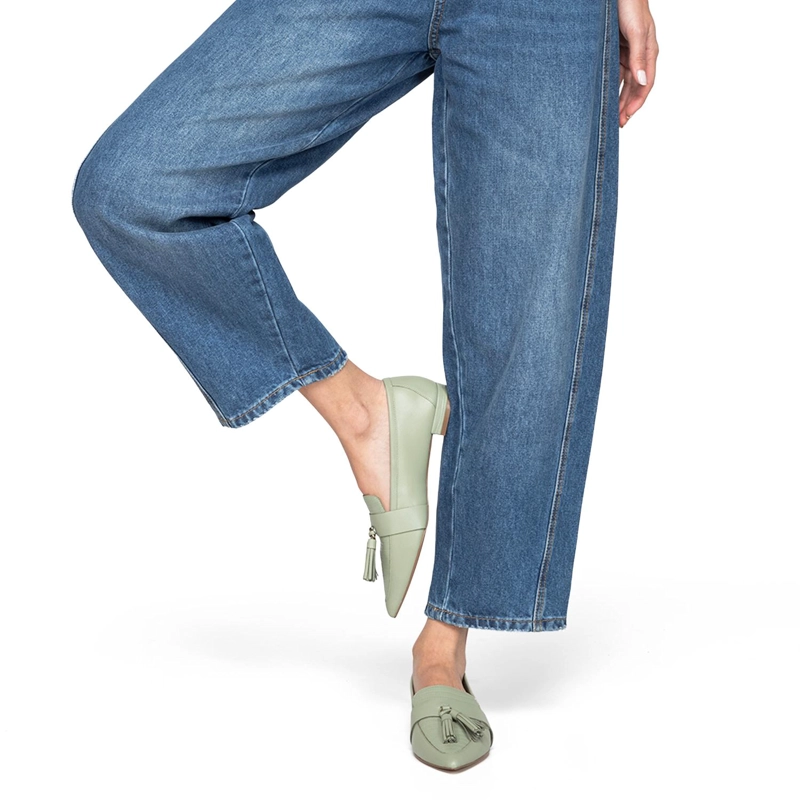 ZAPATO DE CUERO MUJER GACEL OLIVO HAIMI - 2