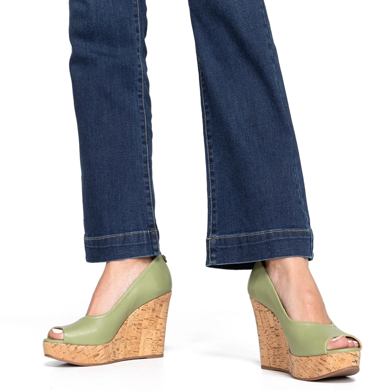 ZAPATO DE CUERO MUJER GACEL OLIVO PIPPA - 2