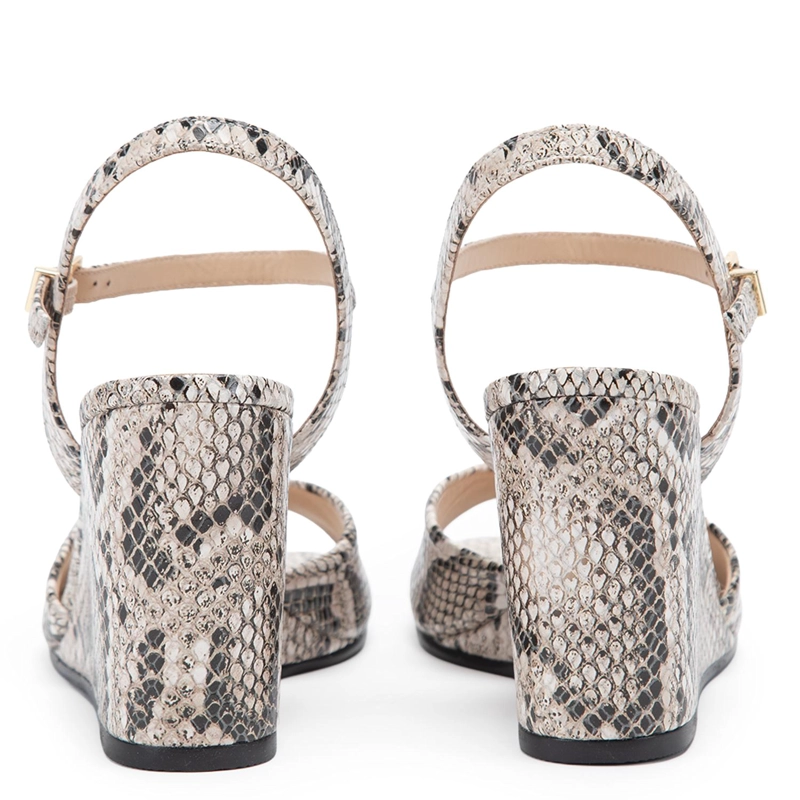 SANDALIA DE CUERO MUJER GACEL ANIMAL PRINT LIZA - 5