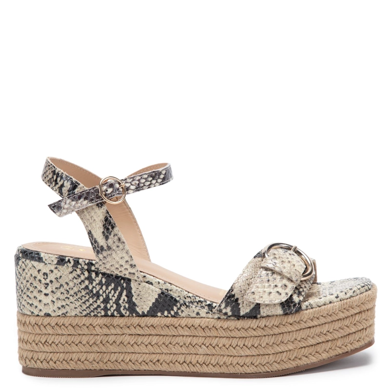 SANDALIA DE CUERO MUJER GACEL ANIMAL PRINT EDUARDA - 1