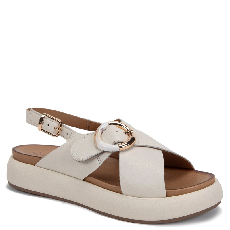 SANDALIA DE CUERO MUJER GACEL BLANCO INNU - 3