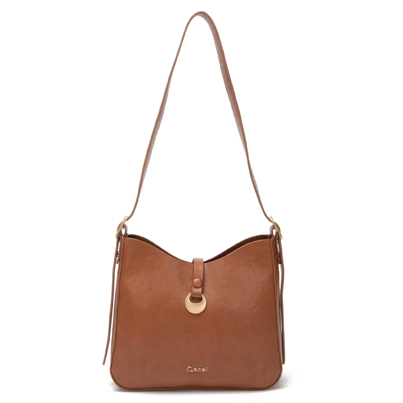 CARTERA MUJER GACEL TOSTADO BANDOLERA GRANDE CAR3576 - 1