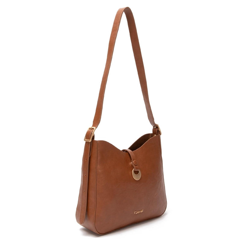 CARTERA MUJER GACEL TOSTADO BANDOLERA GRANDE CAR3576 - 3