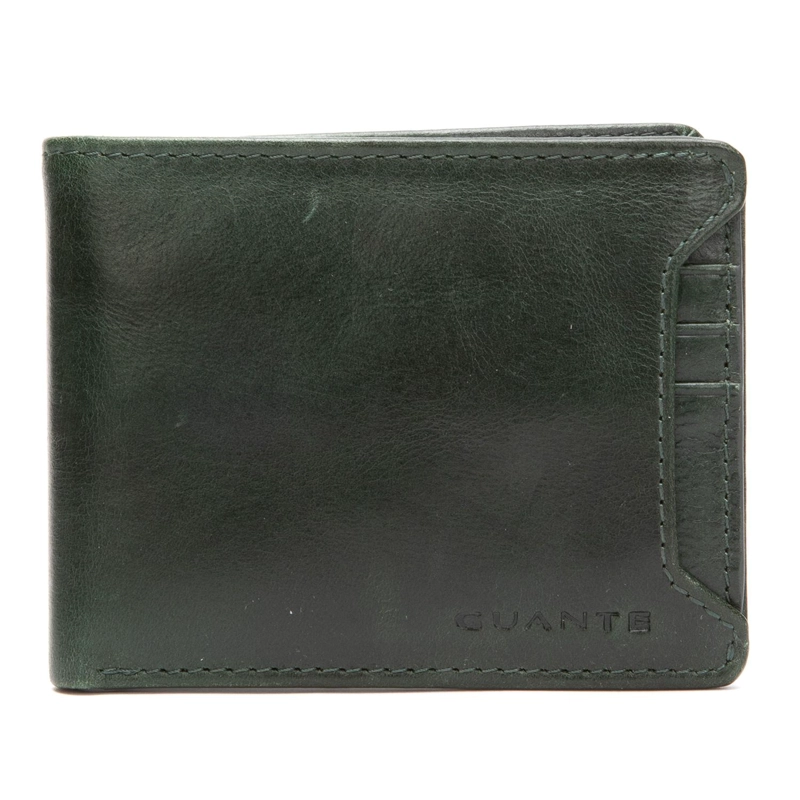 BILLETERA DE CUERO HOMBRE GUANTE VERDE CON TARJETERO BI491 - 1