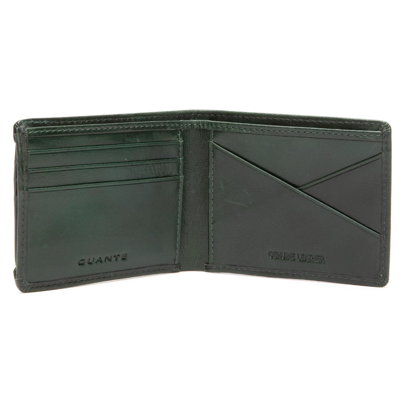 BILLETERA DE CUERO HOMBRE GUANTE VERDE CON TARJETERO BI491 - 3