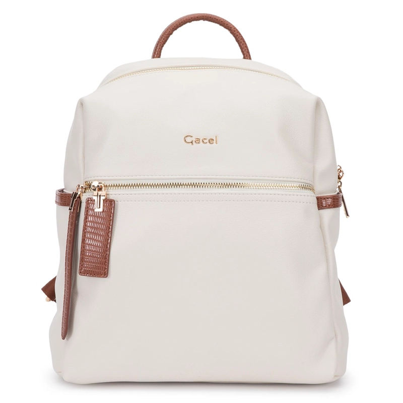 MOCHILA MUJER GACEL OFF WHITE GRANDE - 1