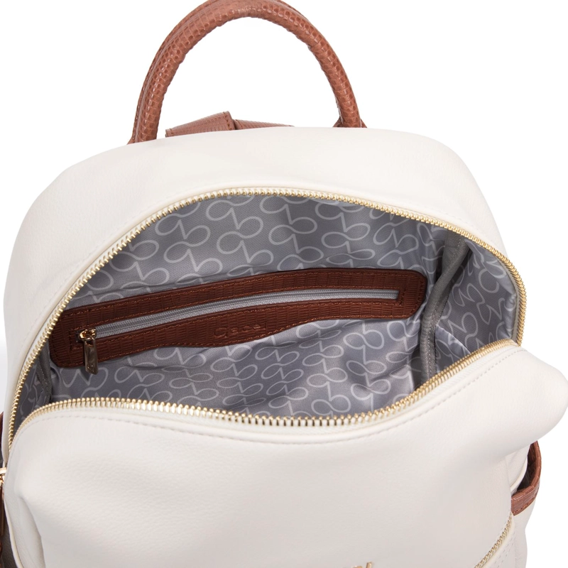 MOCHILA MUJER GACEL OFF WHITE GRANDE - 5