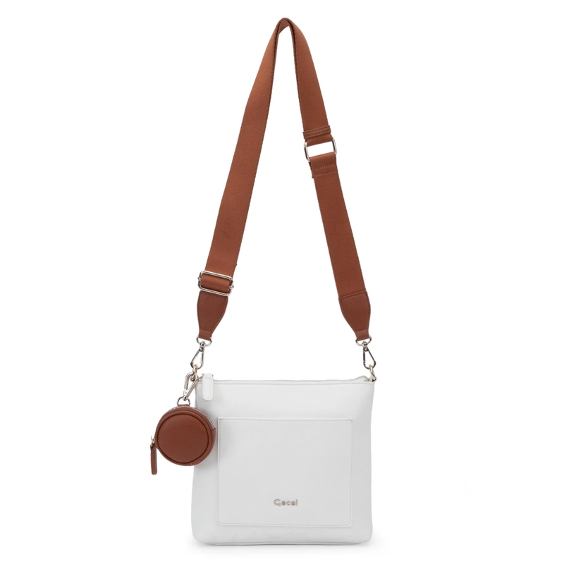 CARTERA MUJER GACEL BLANCO BANDOLERA GRANDE - 1