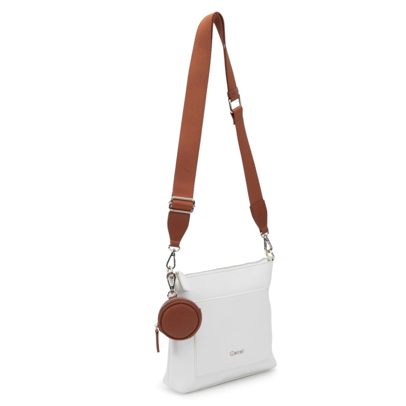 CARTERA MUJER GACEL BLANCO BANDOLERA GRANDE - 3