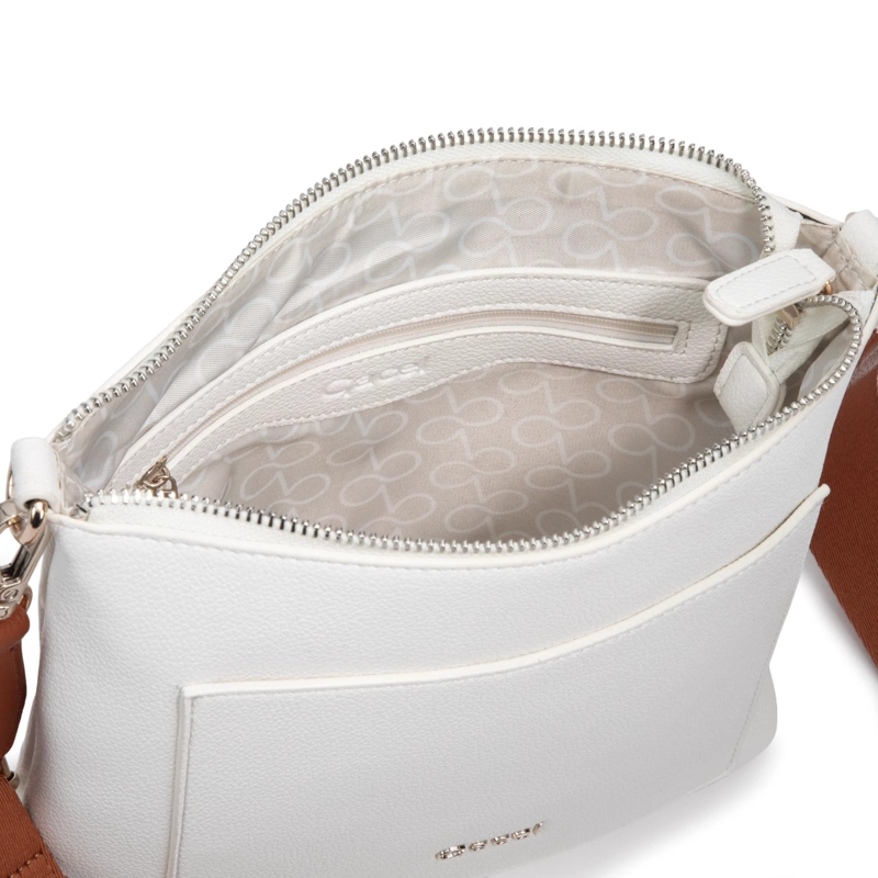 CARTERA MUJER GACEL BLANCO BANDOLERA GRANDE - 5