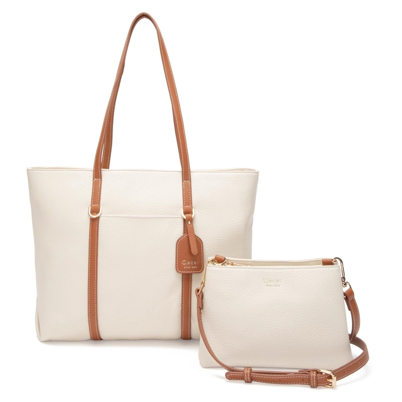 CARTERA MUJER GACEL OFF WHITE SHOPPING - 1
