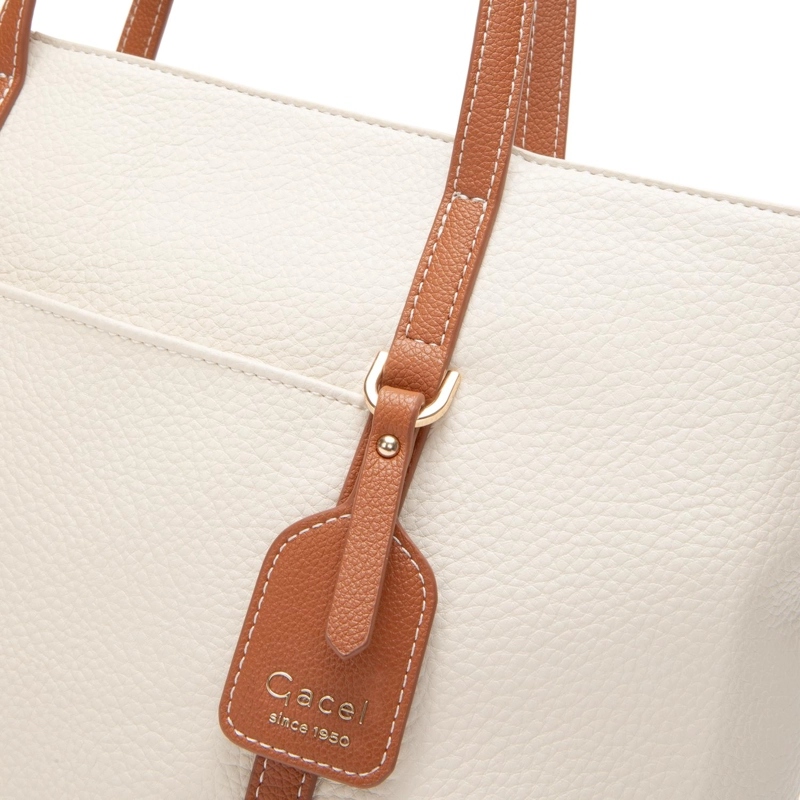 CARTERA MUJER GACEL OFF WHITE SHOPPING - 5