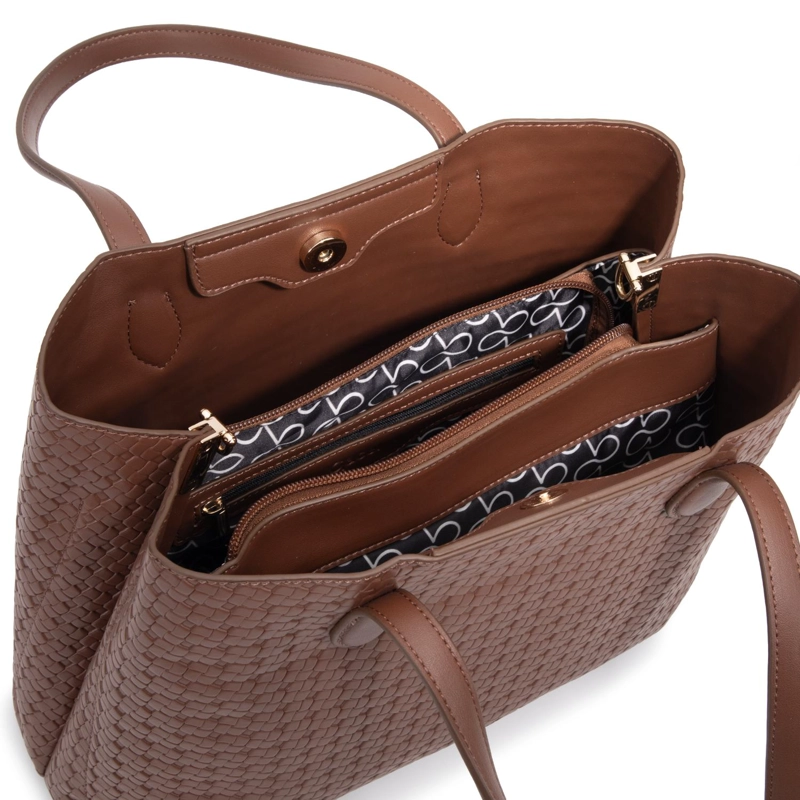 CARTERA MUJER GACEL TOSTADO DOS ASAS MEDIANA - 5