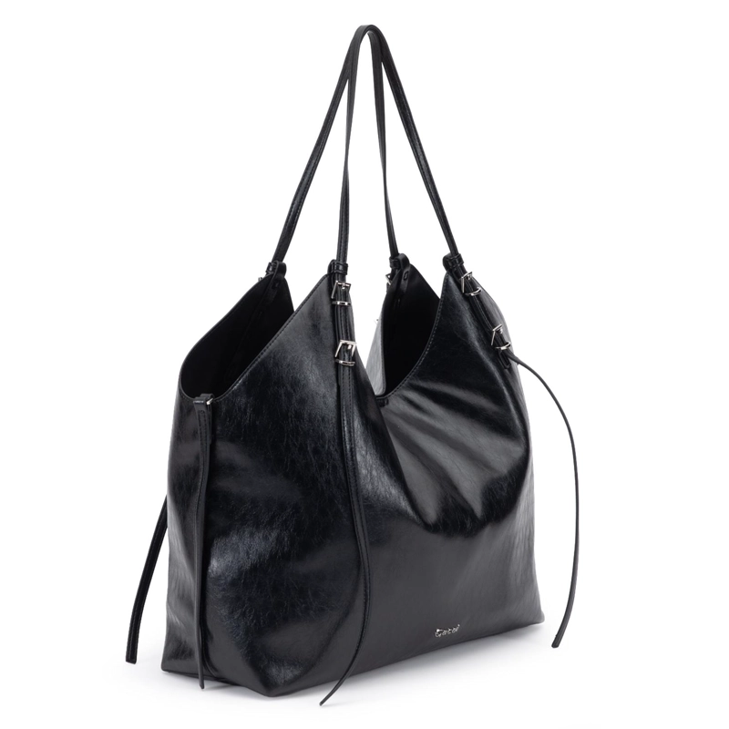 CARTERA MUJER GACEL NEGRO DOS ASAS GRANDE - 4
