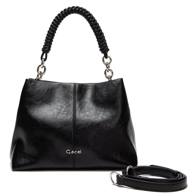 CARTERA MUJER GACEL NEGRO BANDOLERA GRANDE - 1