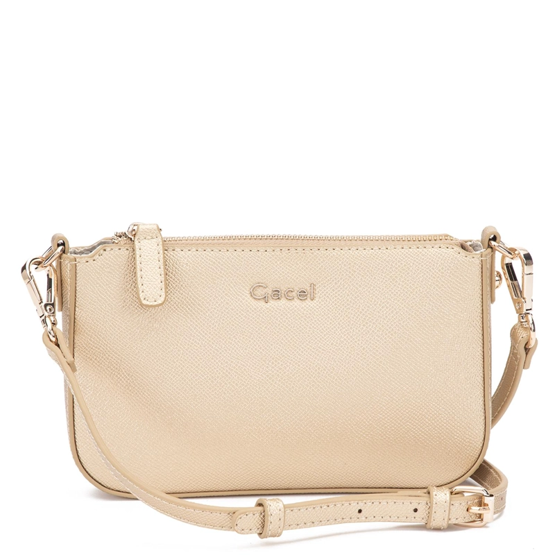 CARTERA MUJER GACEL DORADO BANDOLERA PEQUEÑA - 1