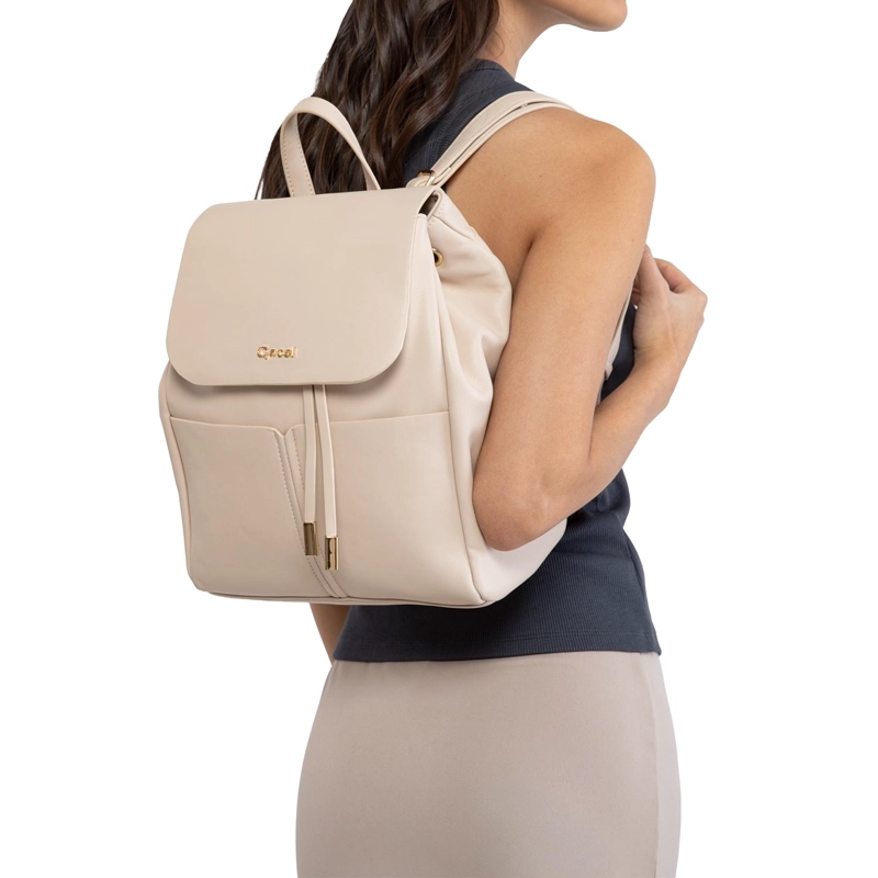 MOCHILA MUJER GACEL OFF WHITE PEQUEÑA - 2