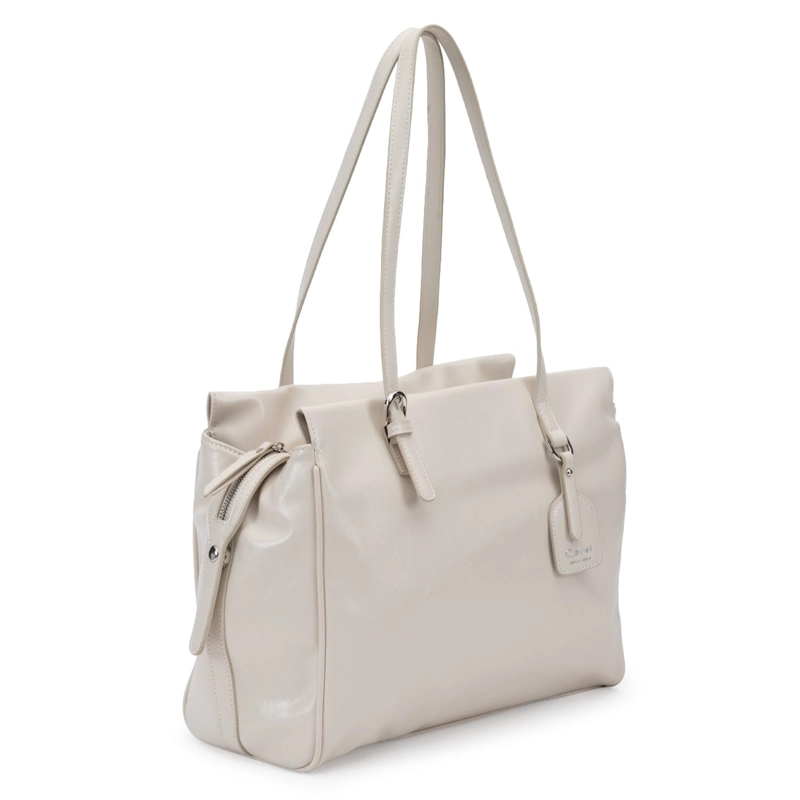 CARTERA MUJER GACEL OFF WHITE DOS ASAS GRANDE - 3