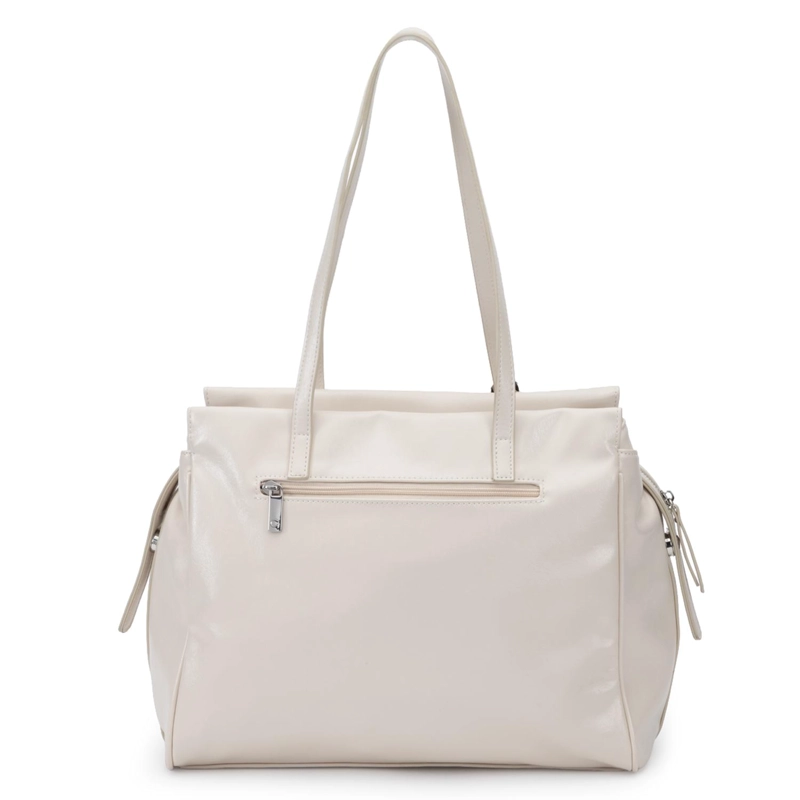 CARTERA MUJER GACEL OFF WHITE DOS ASAS GRANDE - 4