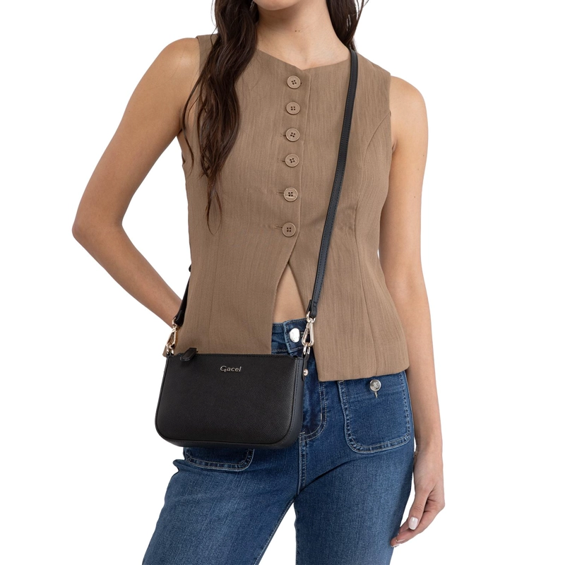 CARTERA MUJER GACEL NEGRO BANDOLERA PEQUEÑA - 2