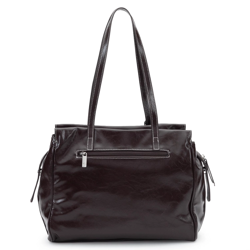 CARTERA MUJER GACEL CHOCOLATE DOS ASAS GRANDE - 4