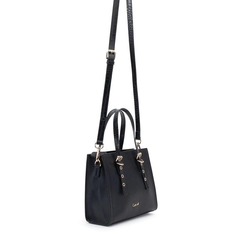 CARTERA MUJER GACEL NEGRO DOS ASAS PEQUEÑA - 3