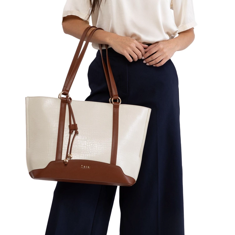 CARTERA MUJER GACEL OFF WHITE SHOPPING - 2