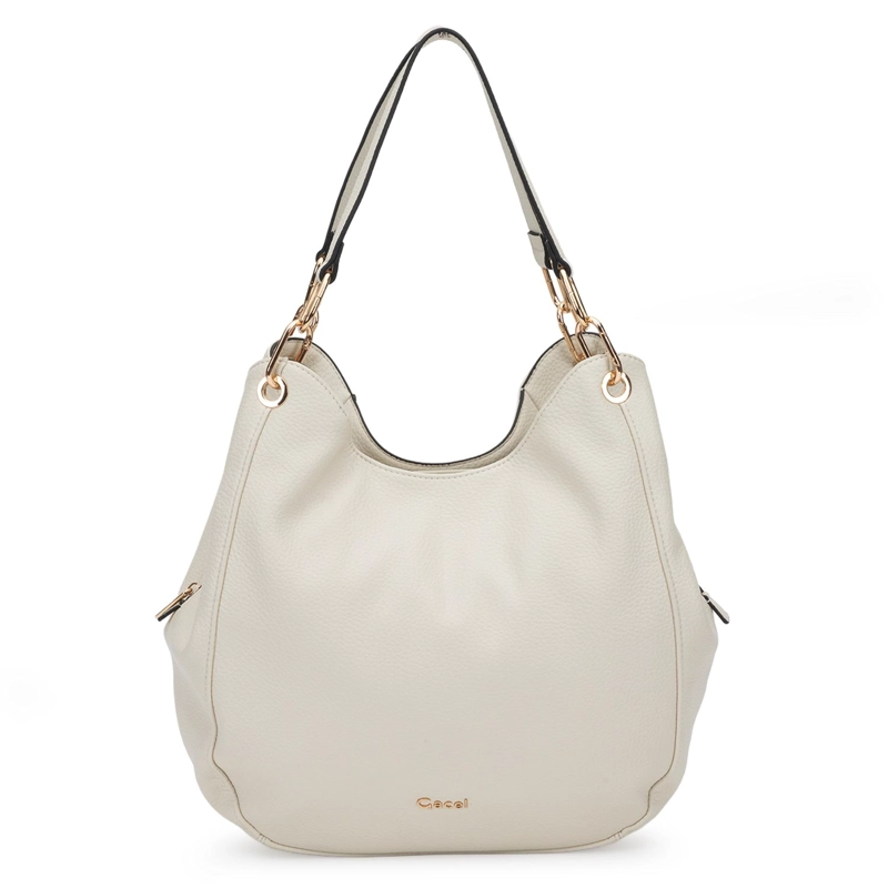 CARTERA MUJER GACEL OFF WHITE DOS ASAS GRANDE - 1