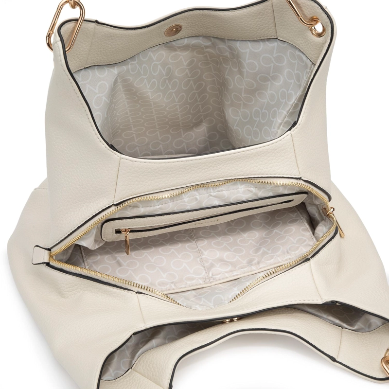 CARTERA MUJER GACEL OFF WHITE DOS ASAS GRANDE - 5