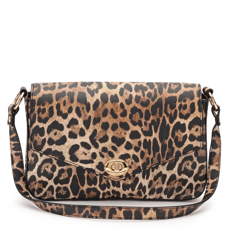 CARTERA MUJER GACEL LEOPARDO RETRO CON TAPA - 1