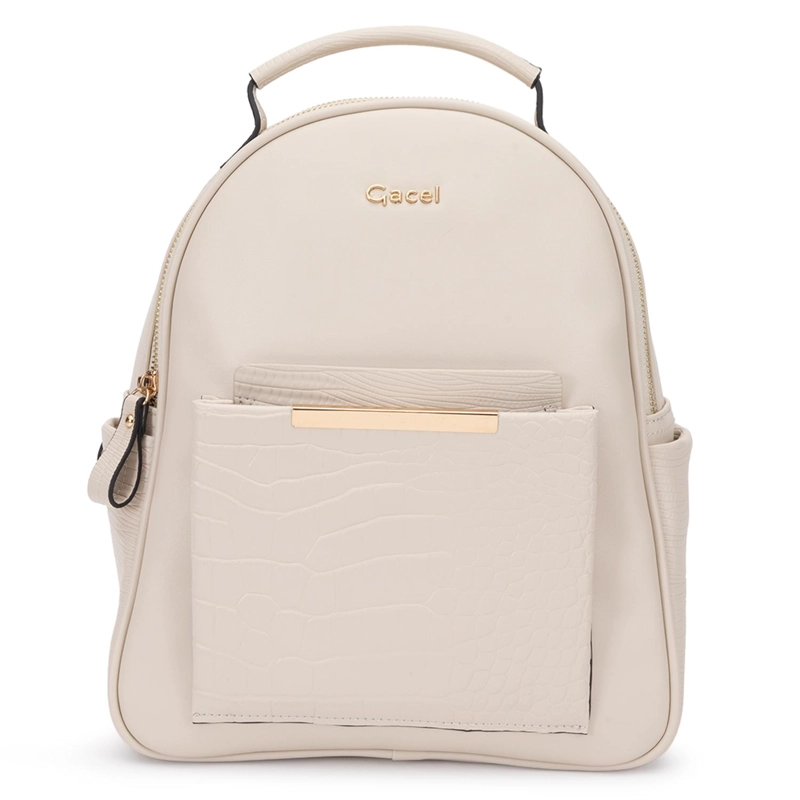 MOCHILA MUJER GACEL OFF WHITE PEQUEÑA - 1