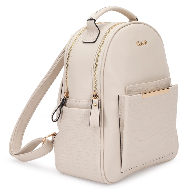 MOCHILA MUJER GACEL OFF WHITE PEQUEÑA - 3